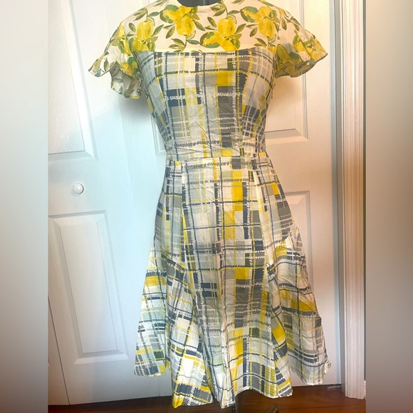 Custom made Lemon Plaid Summer Dress - Picture 2 of 13